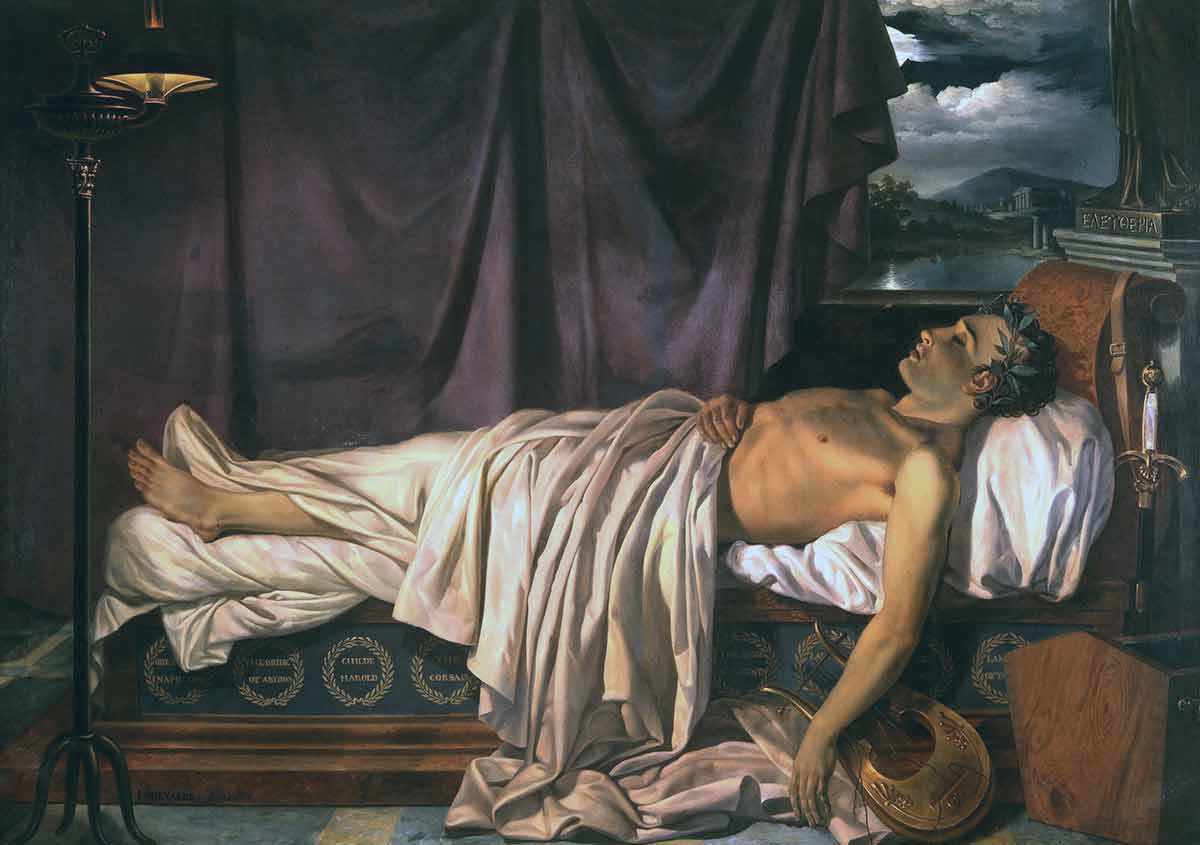 lord byron death bed painting