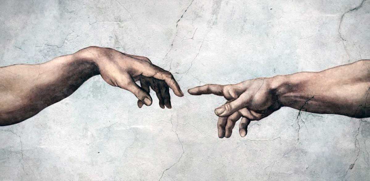 michelangelo detail creation adam hands