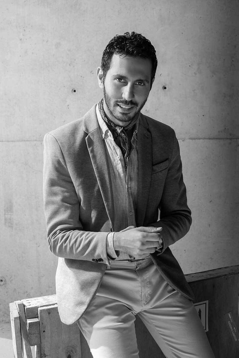 omar rahbany portrait black white