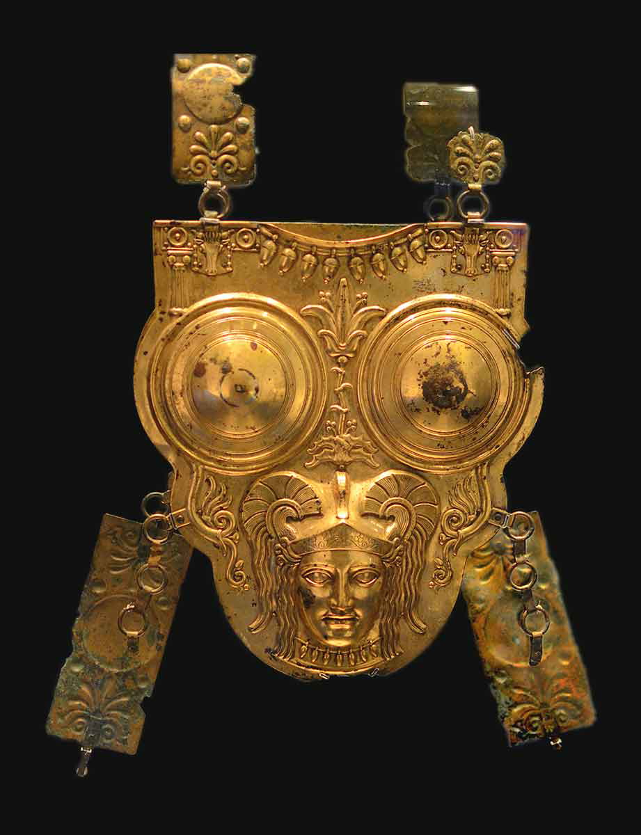punic gilded bronze cuirass