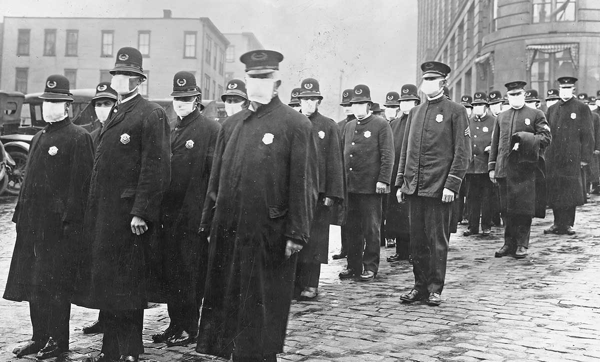 spanish influenza seattle police red cross masks