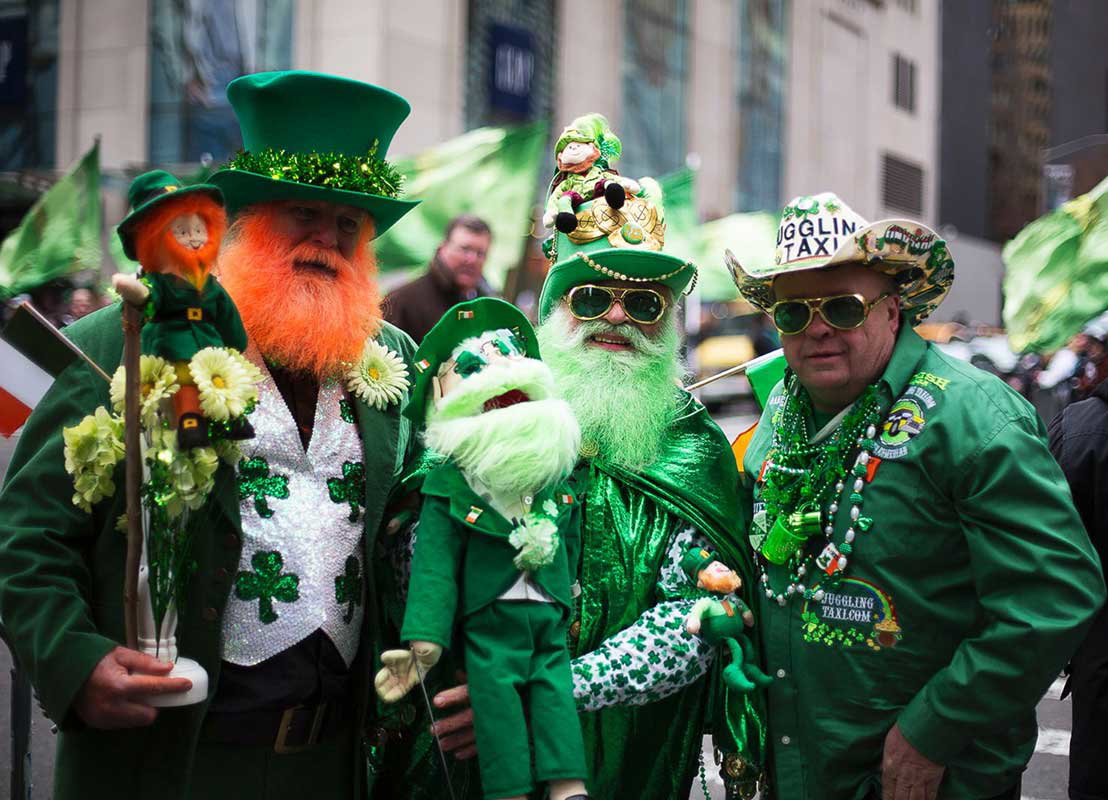 Revelers wearing green on St Patrick’s Day. Source: ABC News.