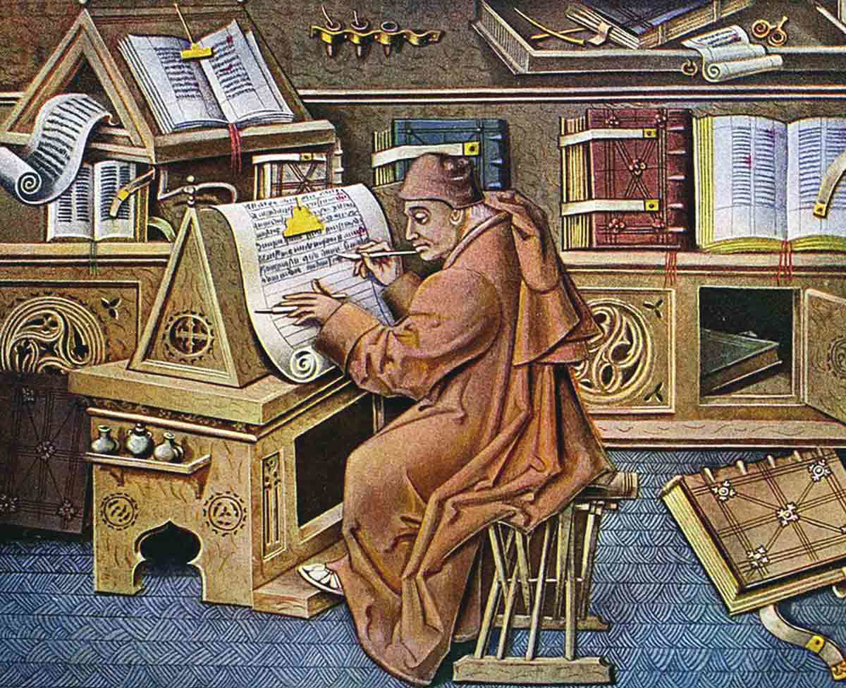 the scribe at work