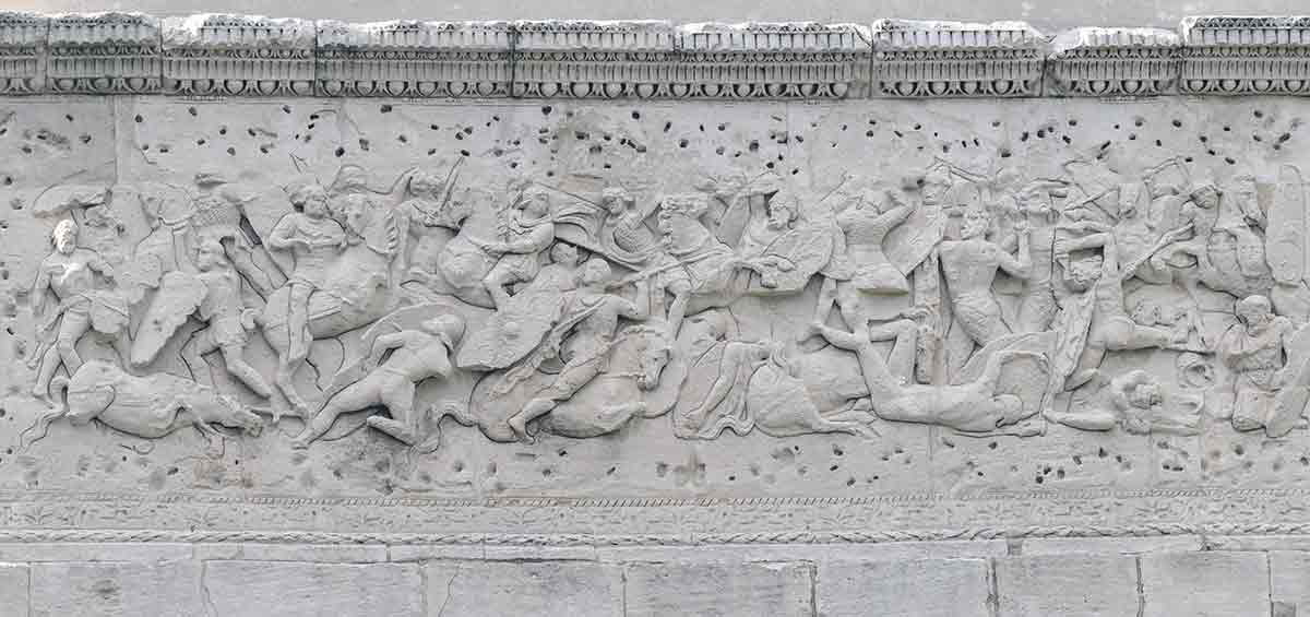 triumphal arch orange gauls germanic detail