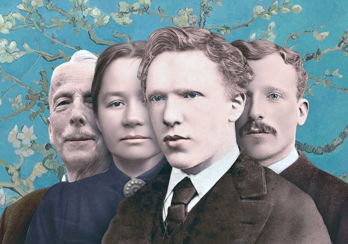 Vincent Van Gogh with members of his family, including his brother and uncles. Source: The Independent