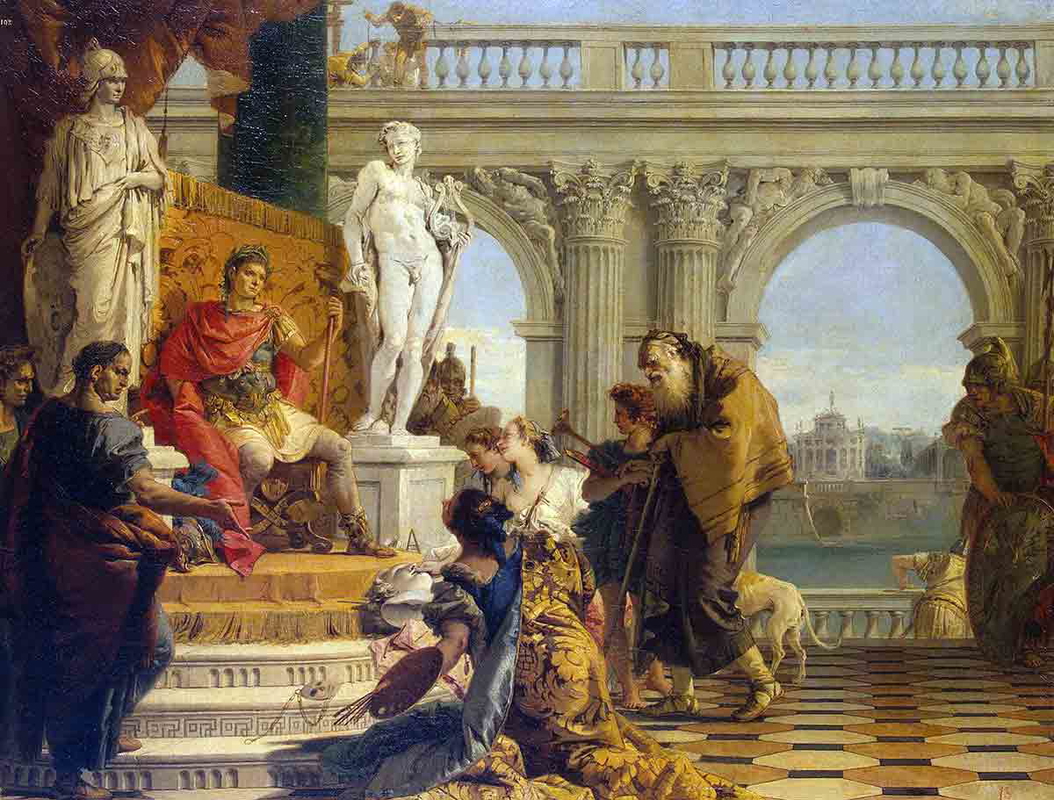 Maecenas Presenting the Liberal Arts to Emperor Augustus by Giovanni Battista Tiepolo c. 1743. Source: Wikimedia Commons