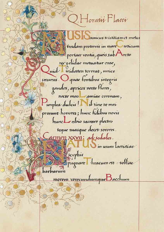 Odes of Horace, illuminated by William Morris 1873 CE. Source: World History Encyclopedia