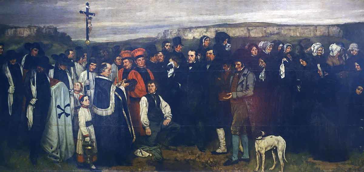 a burial at ornans gustave courbet