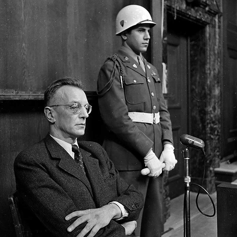 Arthur Seyss-Inquart on trial. Source: Alchetron