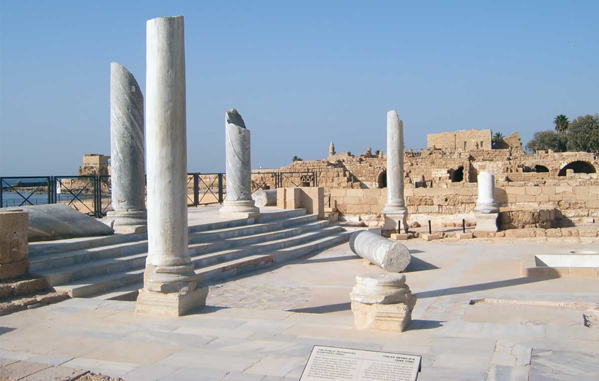 Remains at the Roman city of Caesarea. Source: Famous Wonders