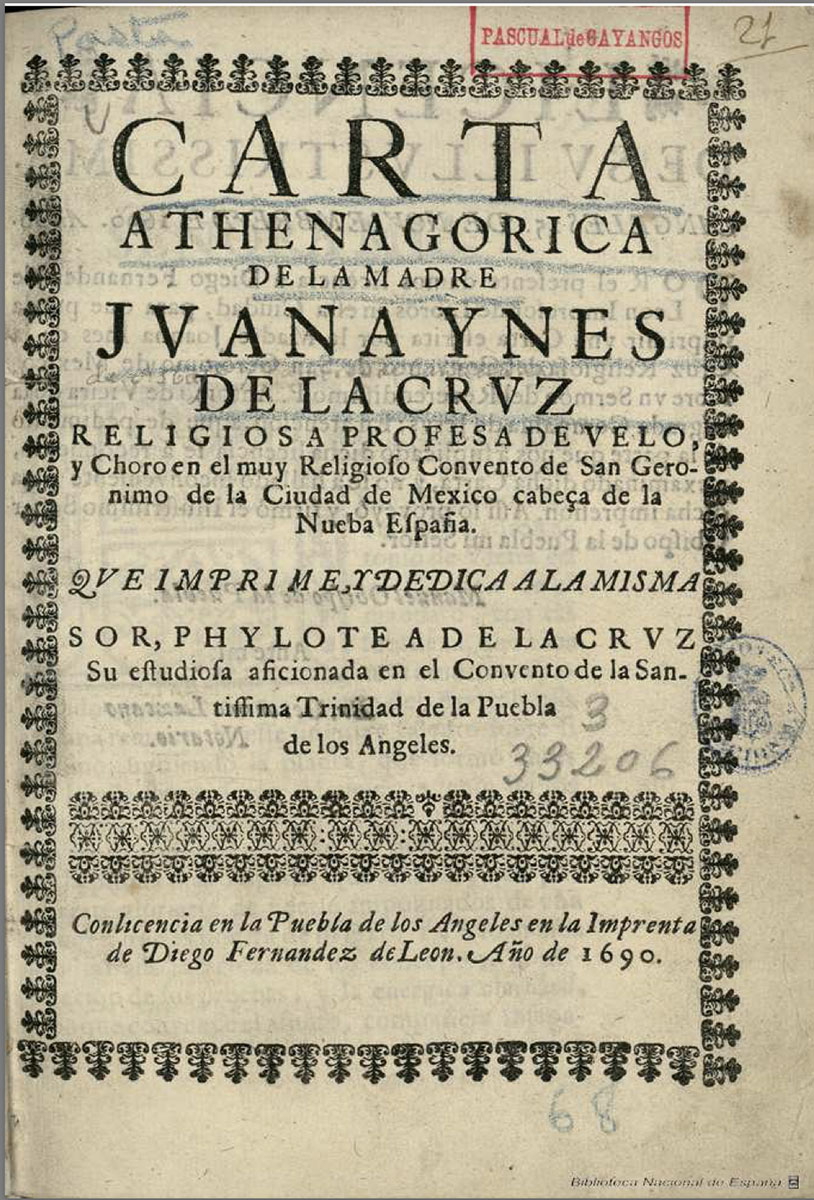 carta atenagórica sor juana ines de la cruz