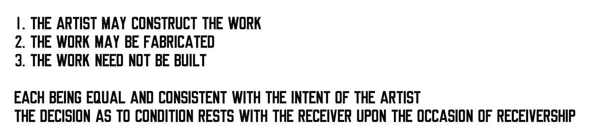 conceptual art weiner intent text