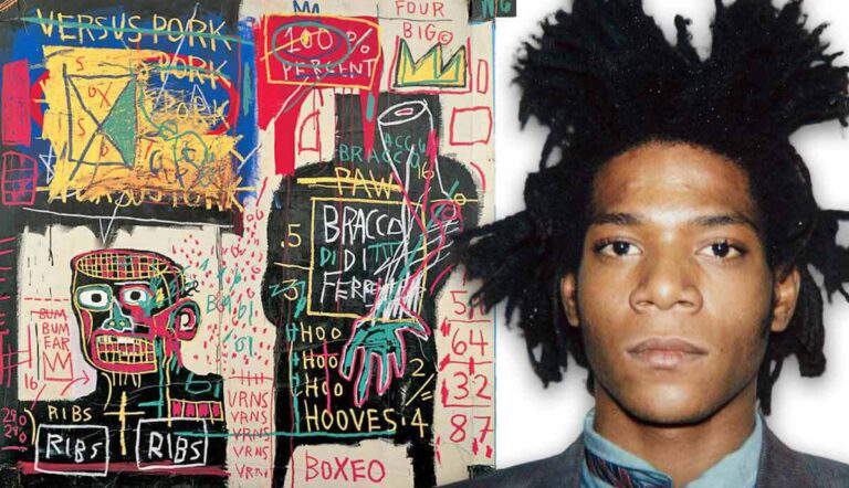 jean-michel-basquiat-stretcher-bar-painting-photo