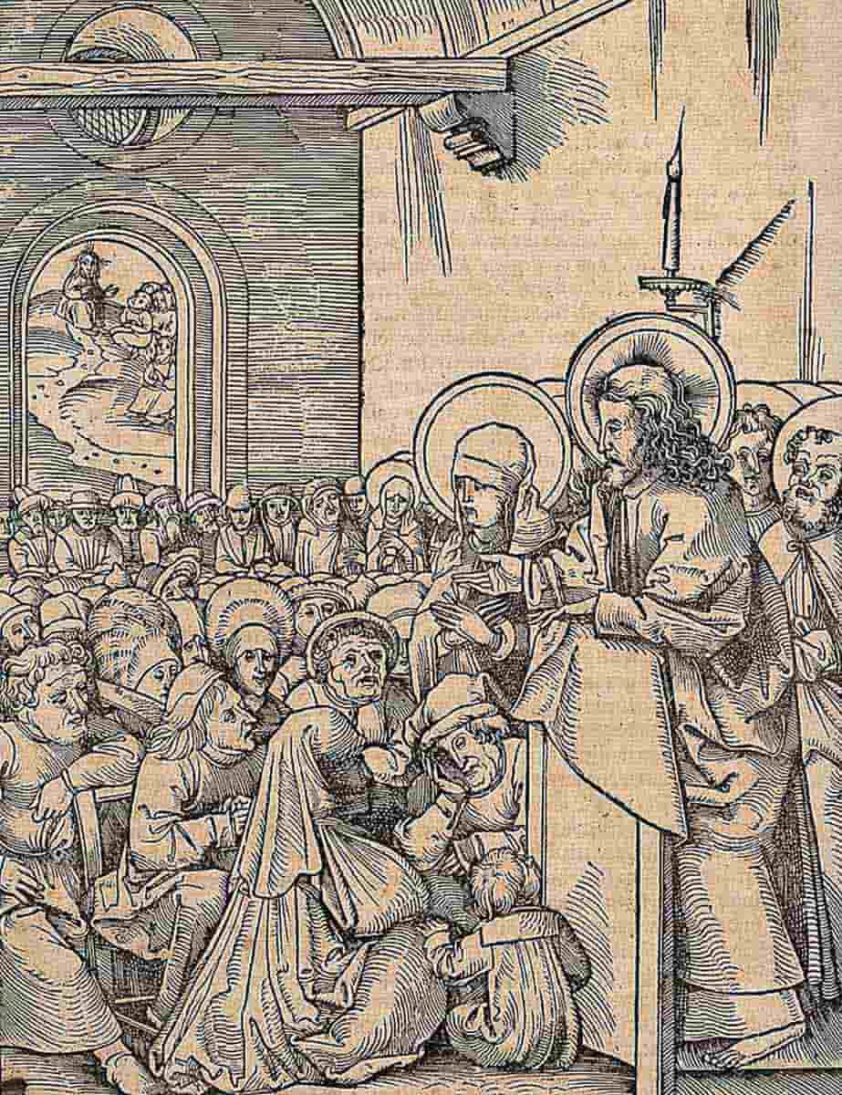 jesus preaching to crowd
