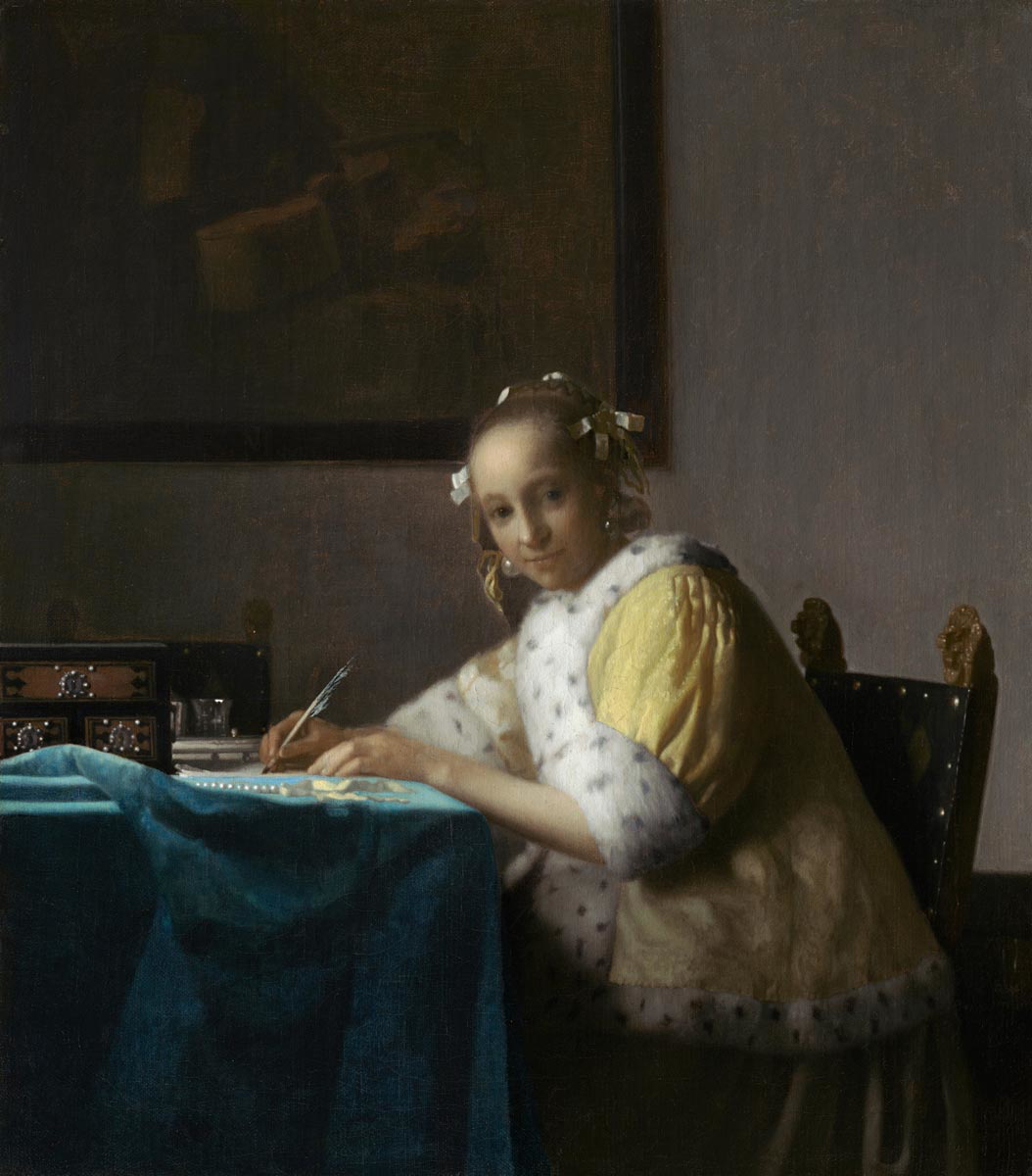 lady writing johannes vermeer painting