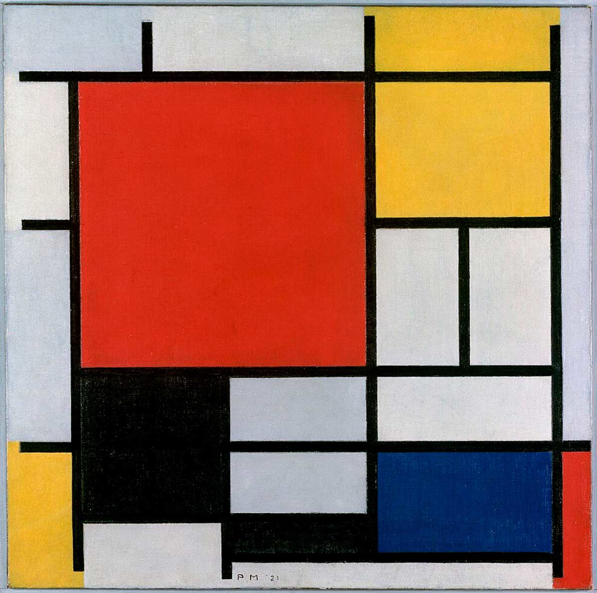 mondrian-composition-red-plane-painting