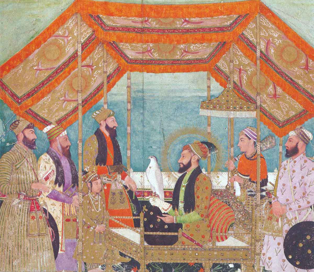 mughal-ruler-aurangzeb-white-hawk-sufism