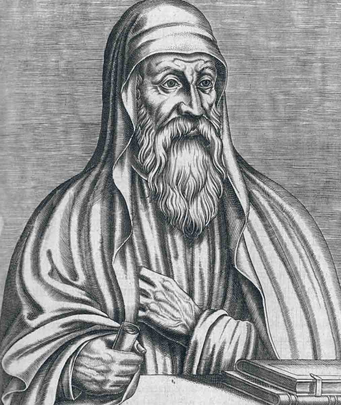Origen, Illustration from "Les Vrais Portraits Et Vies Des Hommes Illustres" by André Thévet