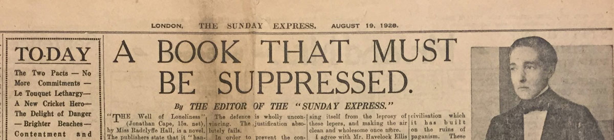 radclyffe hall well loneliness newspaper