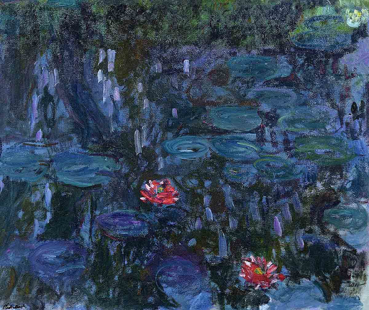 reflection weeping willow claude monet