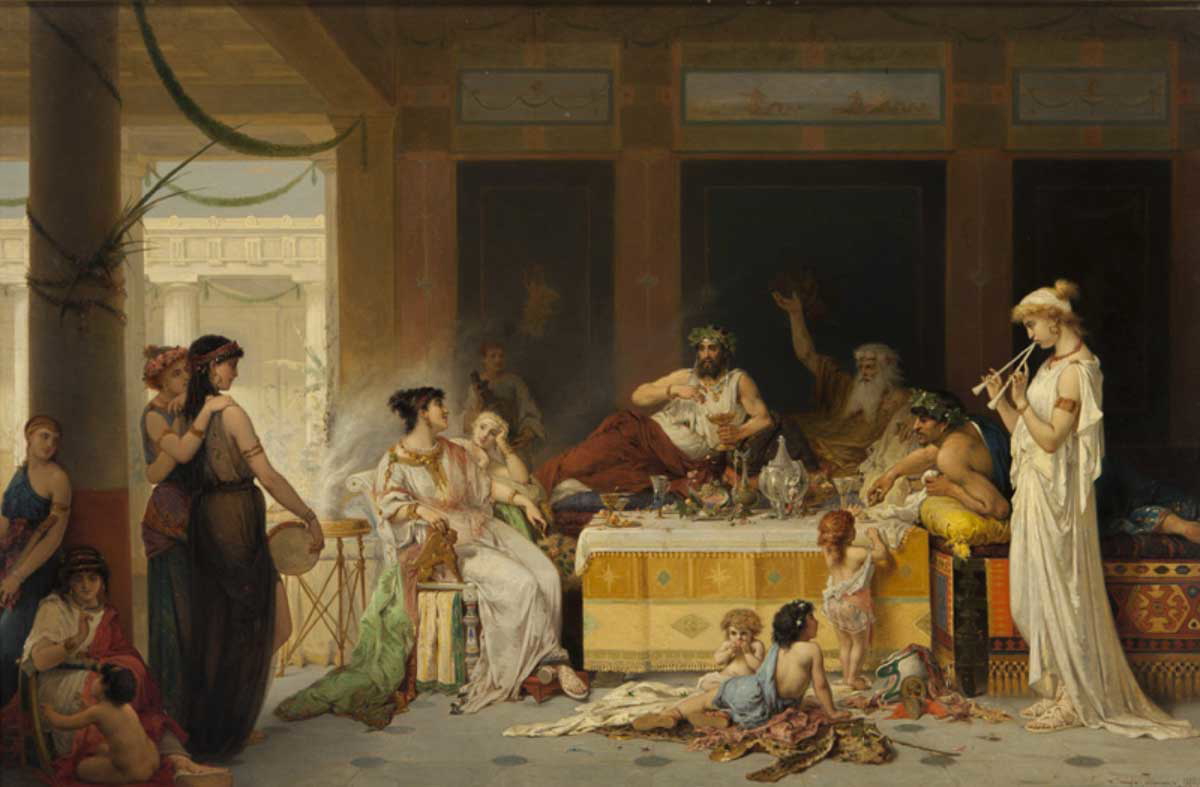 roman banquet joseph coomans 1876