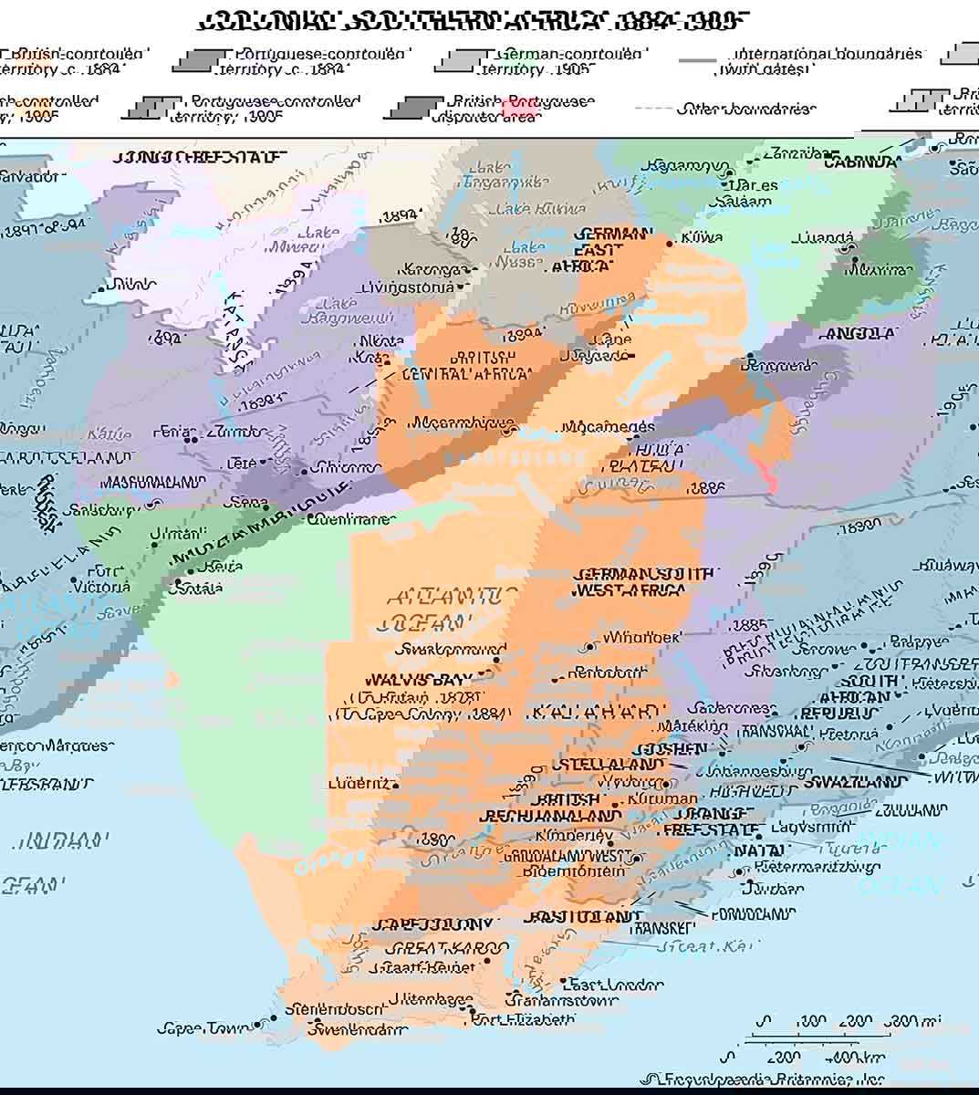 southern africa map