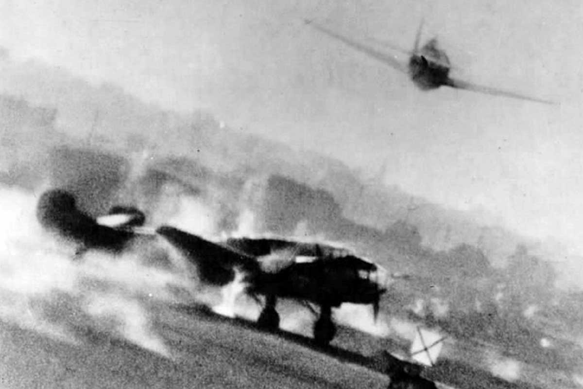 Strafing German Airfield Source: National Archives