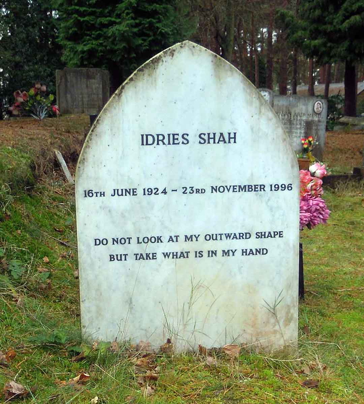 Idries Shah’s Grave in Brookwood Cemetery, via Wikimedia Commons