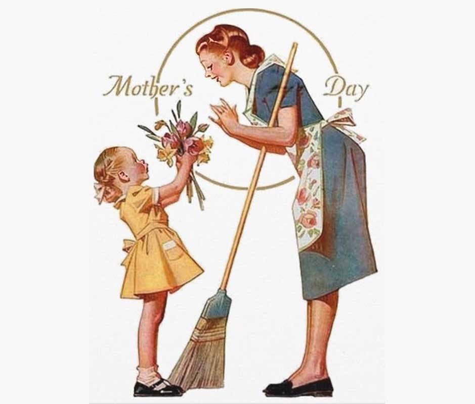 A vintage Mothers’ Day card. Source: Zazzle