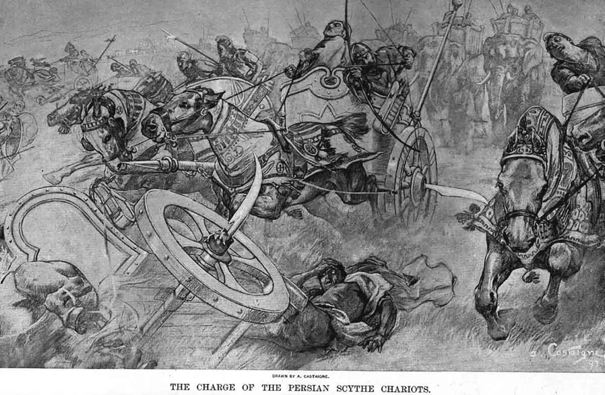 charge-persian-scythed-chariots-battle-of-gaugamela