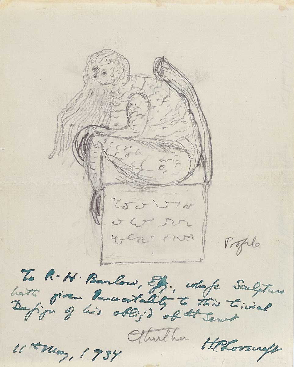 cthulhu sketch lovecraft cosmic horror