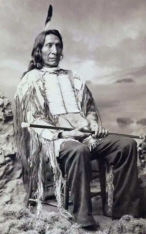 Red Cloud, Mahpiya Luta, leader of the Oglala Lakota between 1869 and 1909, Source: Akta Lakota Museum & Cultural Center