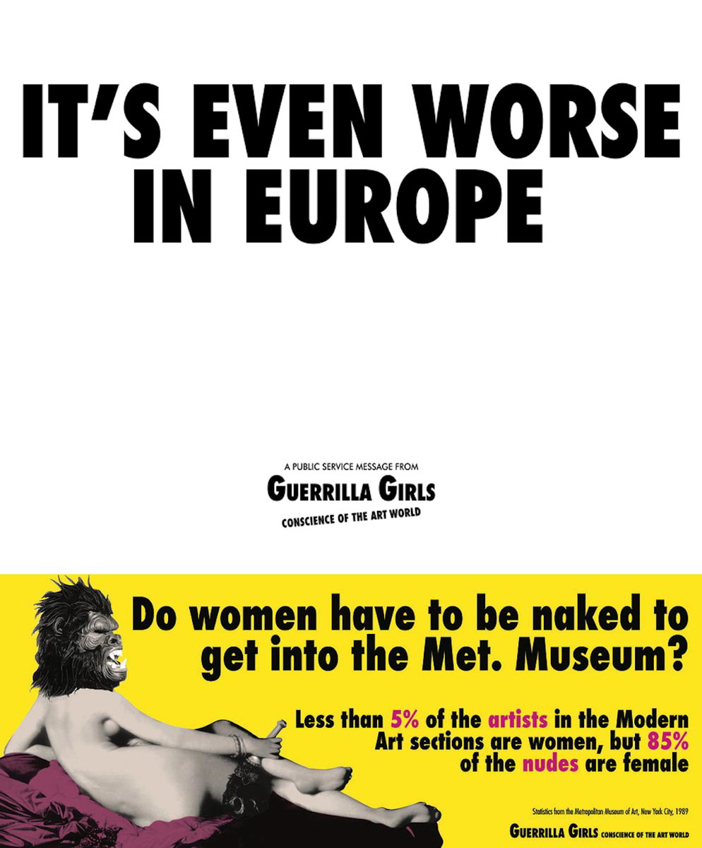 guerilla girls poster met museum