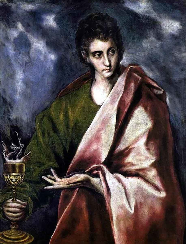Apostle St. John the Evangelist, 1612 by El Greco. Source: Alchetron