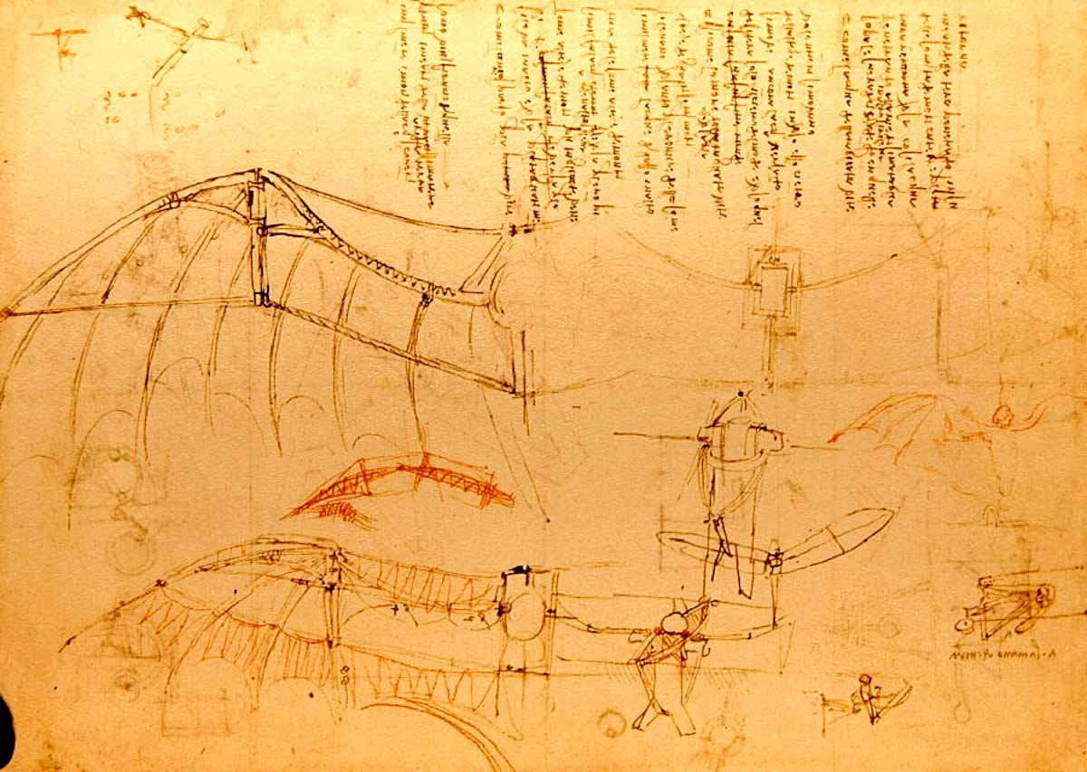 leonardo da vinci flying machine design