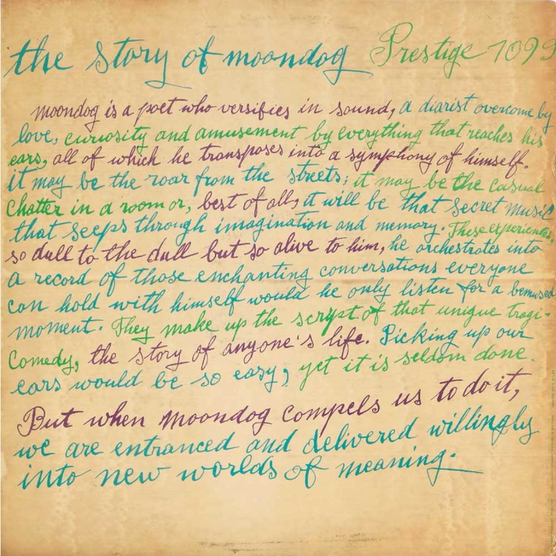 Julia Warhol’s cover design for The Story Moondog. Source: Catawiki