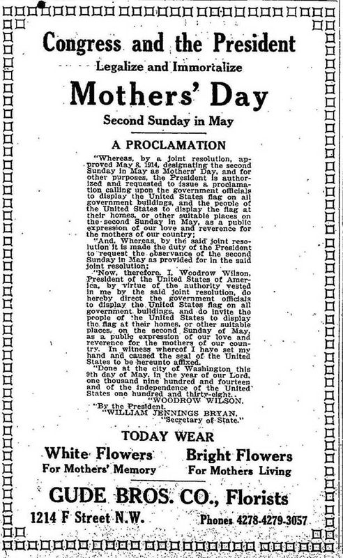 Mother’s Day proclamation. Source: Religion World