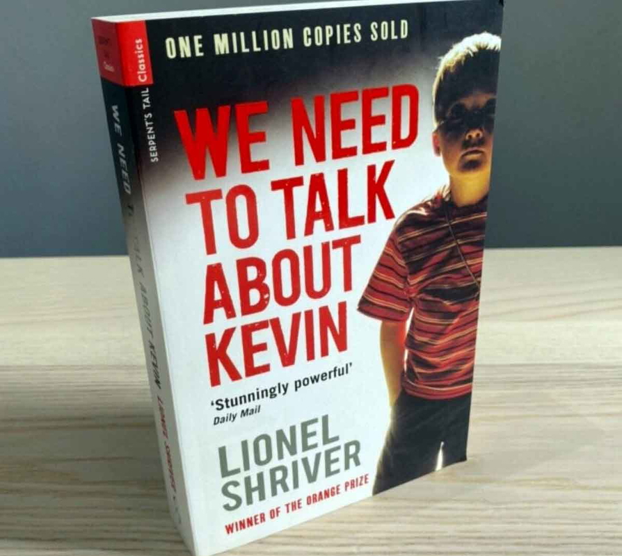 Front cover for We Need to Talk About Kevin, 2003, by Lionel Shriver. Source: Ghouls Magazine