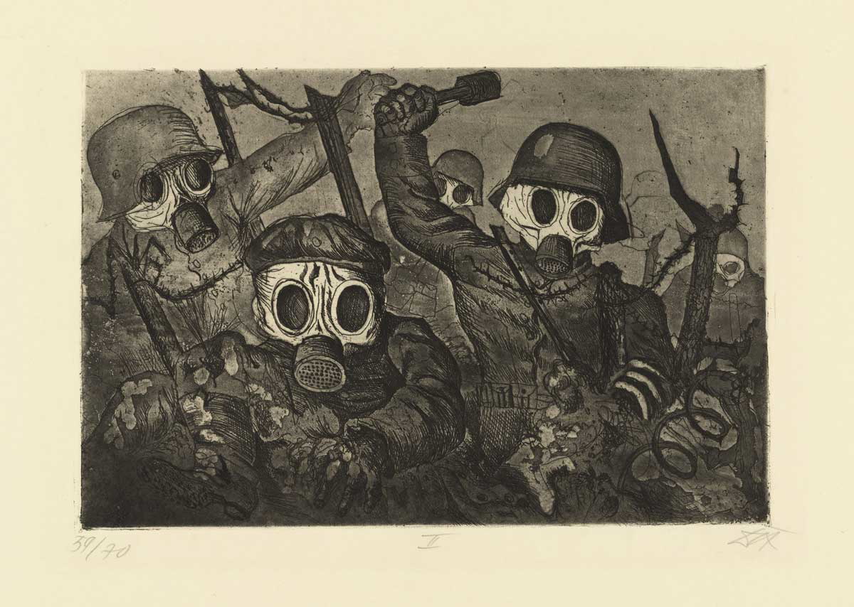 otto dix etching shock troops 1924 protest art
