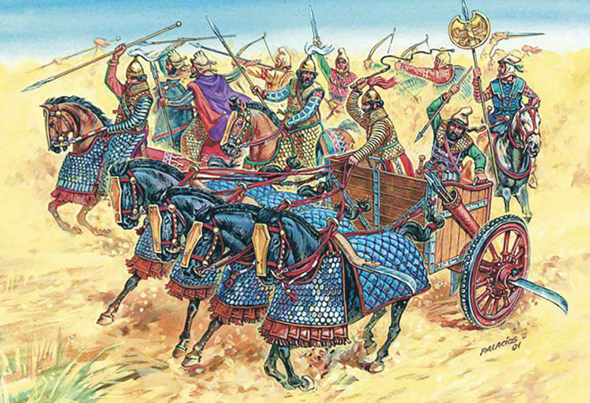 persian chariot and cavalry battle of gaugamela