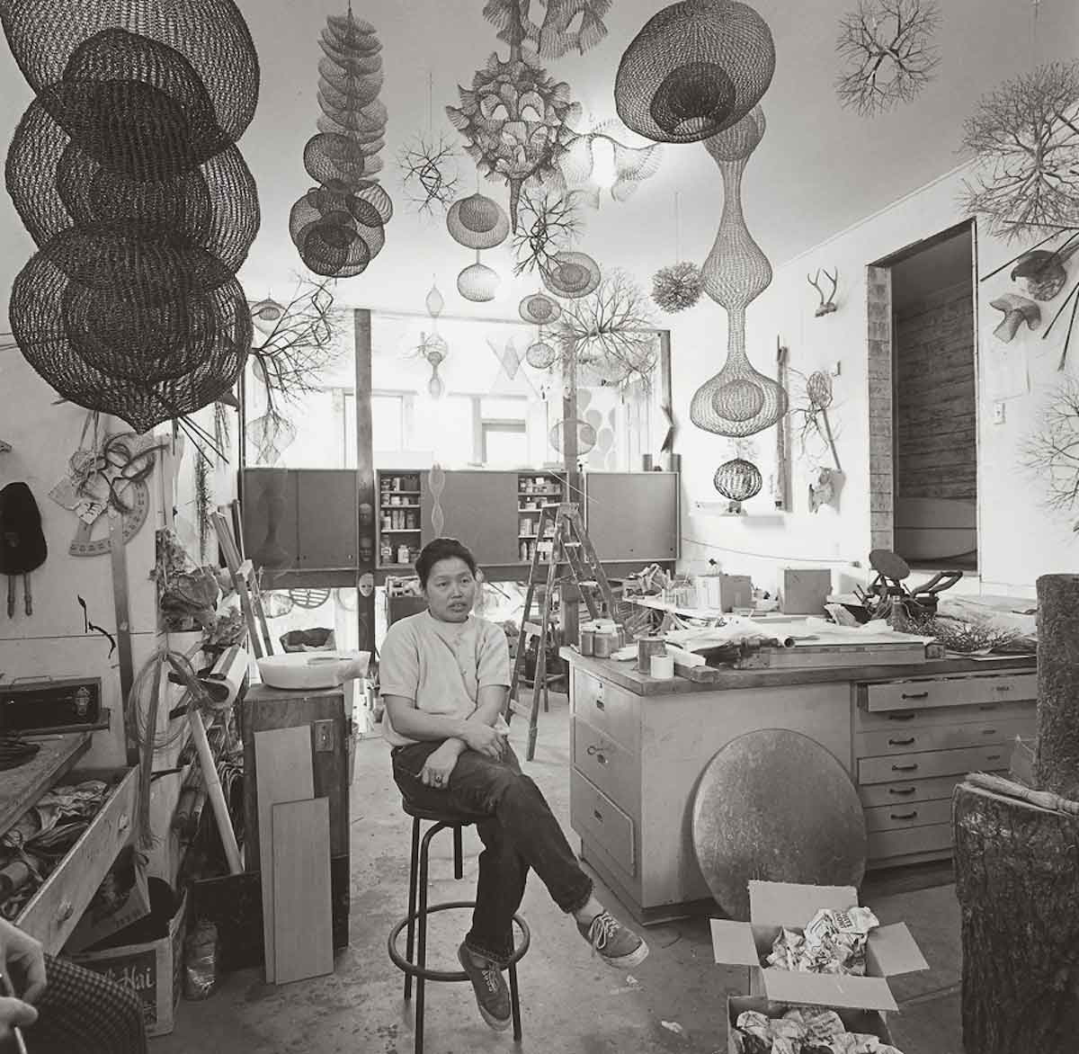 ruth asawa studio san francisco sculptures photograph