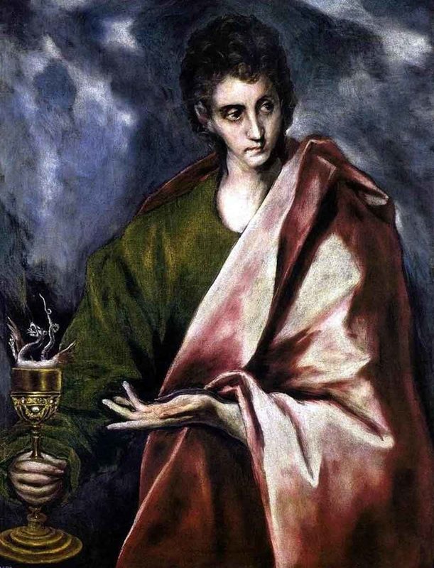 St John the Apostle by El Greco, 1605. Source: Wikimedia Commons.