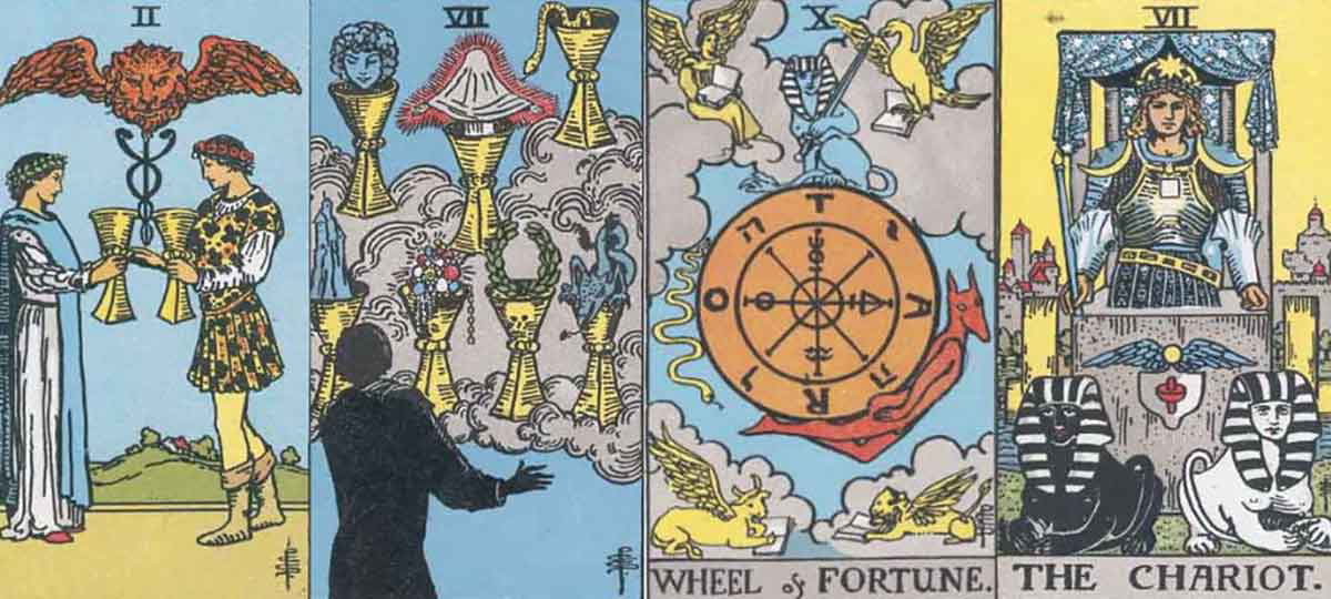 tarot cards with animals on