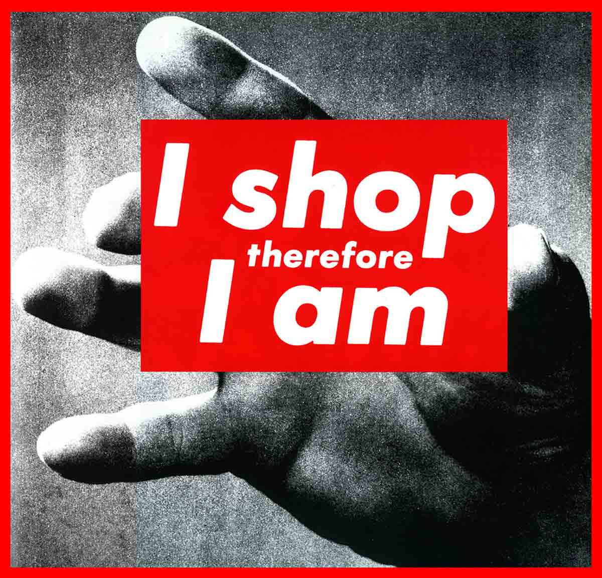 text art krueger shop poster