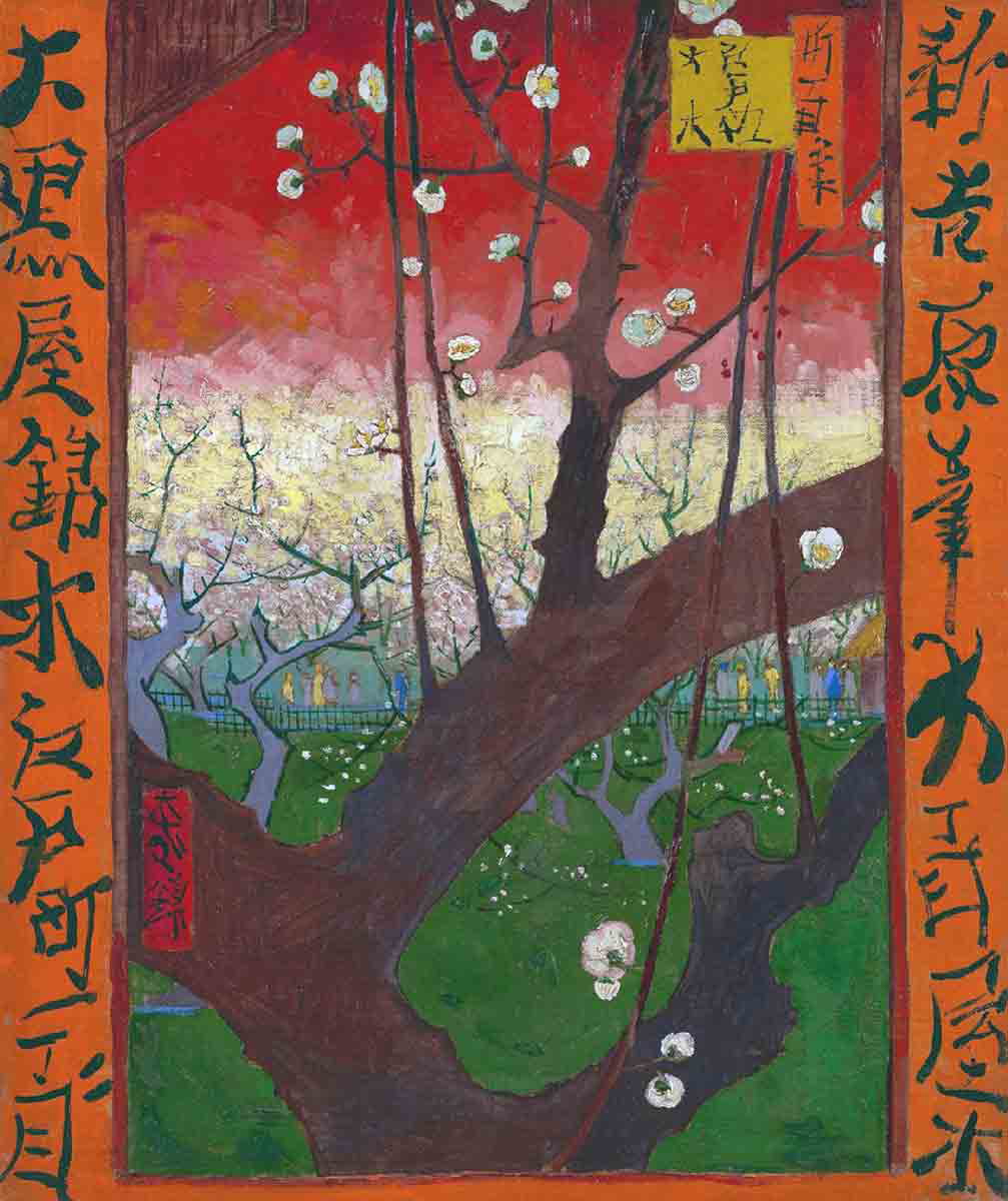 van gogh flowering plum orchard painting
