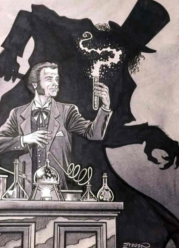 A drawing of Dr. Jekyll and Mr. Hyde by Steven Butler, via Deviant Art