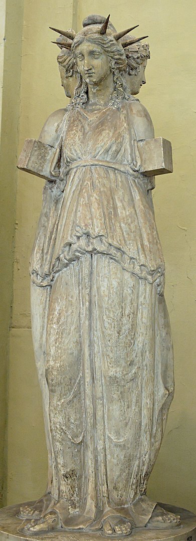 Triple-formed Hecate, Roman copy of Hellenic original. Source: Vatican Museum