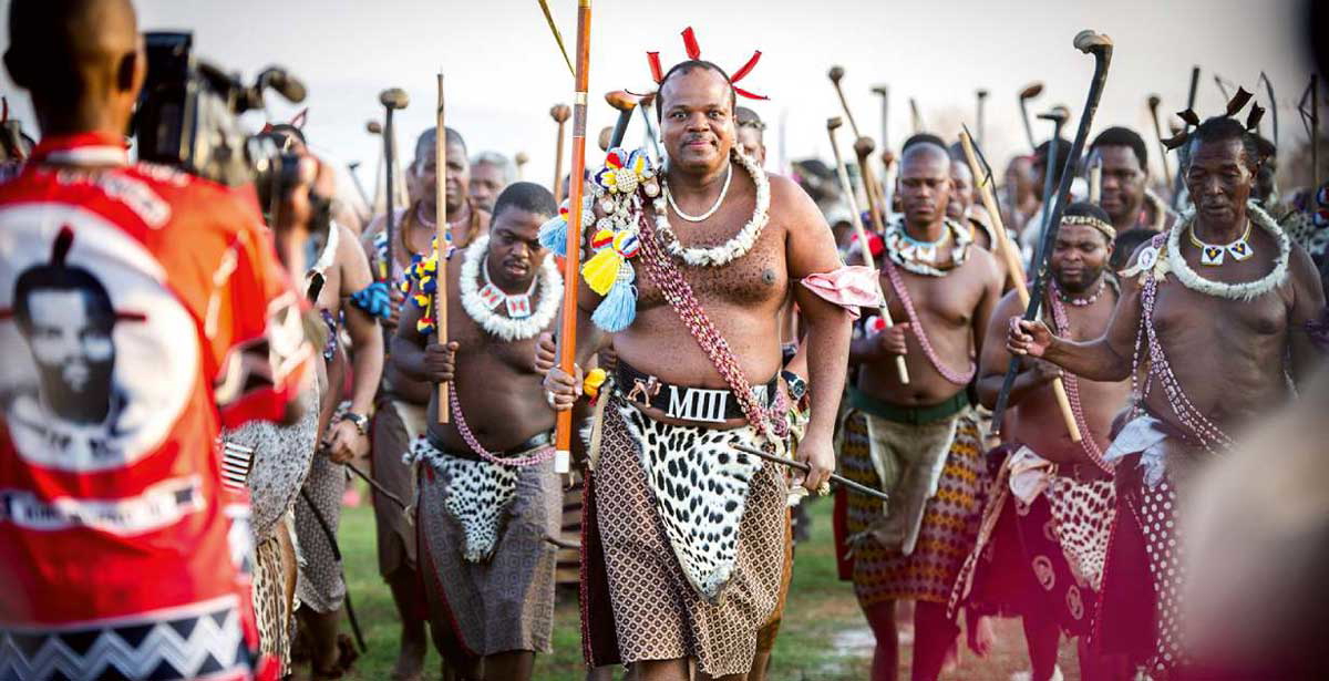 Mswati III traditional dress
