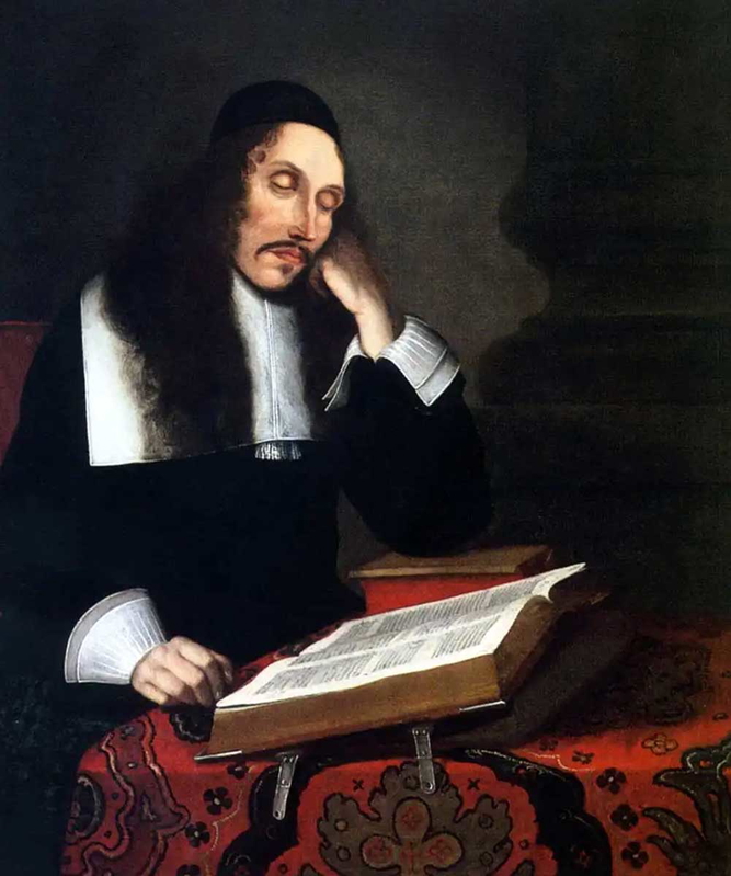 A painting of Benedictus de Spinoza by Franz Wilfhagen by 1665. Source: Wikimedia Commons 