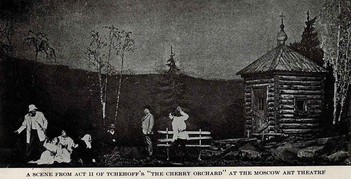 A scene from Chekhov’s play The Cherry Orchard at the Moscow Art Theatre, 1922: Source: Wikimedia Commons